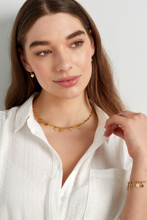 Charm-Halskette im täglichen Stil – Gold h5 Bild2